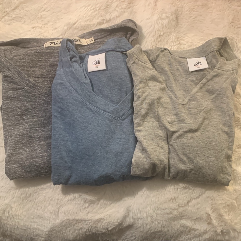 Bundle of 3 long sleeve tops- 2 Cabi & 1 Michael Stars XS/OS